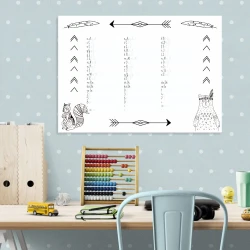 Magnetic writing board for kids, perfect for a colorful room, supporting education.