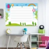 Magnetic dry-erase five-line board for kids, perfect for a bright children\'s room decor.