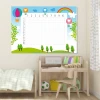 Magnetic multiplication dry-erase board for kids, perfect for brightening up a child\'s room.