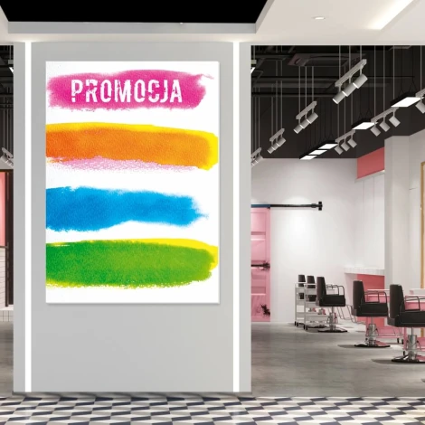 Magnetic whiteboard promotion 482 - Modern salon design with light-colored walls.