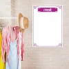 Elegant dry-erase board with a price list, perfect for a modern Scandinavian-style wardrobe.