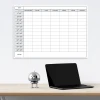 Weekly planner whiteboard 040 in minimalist style, perfect for office or student room.