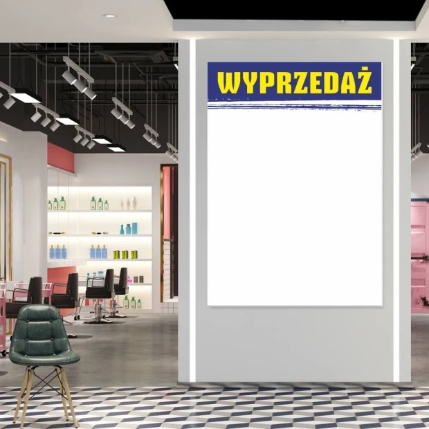 Magnetic whiteboard 021 sale - Styled in a hair salon with light-colored walls and flooring.