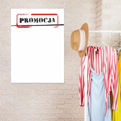 Magnetic whiteboard 027 promotion - Graphic design with "PROMOTION" text in a red frame on a white background.