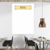 Magnetic whiteboard 029 menu - Restaurant decor with light-colored walls and wooden elements.