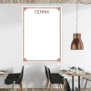 Magnetic whiteboard 033 price list - Restaurant setup with light-colored walls and wooden furniture.