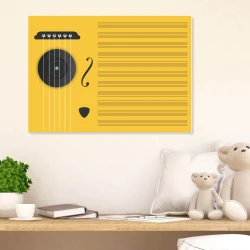 Magnetic whiteboard with five lines EDU 045 - Ideal for a children\'s room with light-colored walls and furniture.
