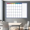 Weekly dry-erase planner board 261 - Office setup with gray walls and modern furniture.