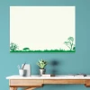 Dry-erase board 006 - Graphic design featuring green trees and grass at the bottom of the board.