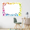 Dry-erase board 013 - Graphic design featuring colorful butterflies in various shapes surrounding a blank space.