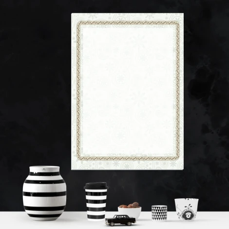 White dry-erase board 01X 078 frame - Graphic design with a subtle, symmetrical pattern.