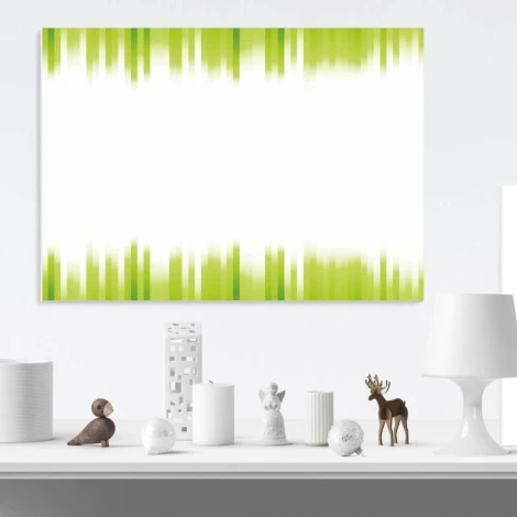 Dry-erase board 01X 092 stripes - Graphic design. Green stripes in various shades on a white background.
