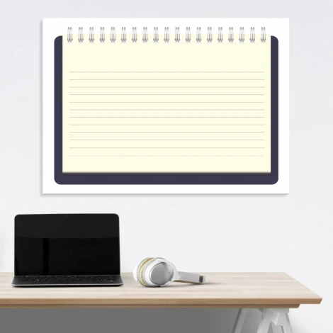 Whiteboard 01X 111 notebook - Office setup with light-colored walls and minimalist furniture.