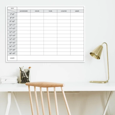 Weekly planner whiteboard 039, perfect for modern offices, helps organize daily tasks.