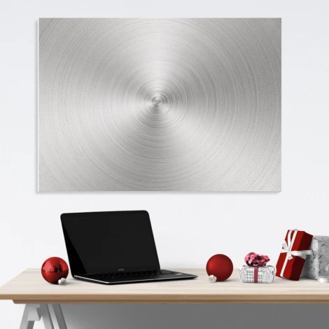 Whiteboard 155 metal - Graphic design featuring concentric circles in shades of gray.