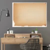 Dry-erase board 166 paper - Office setup with gray-beige walls and wooden furniture.