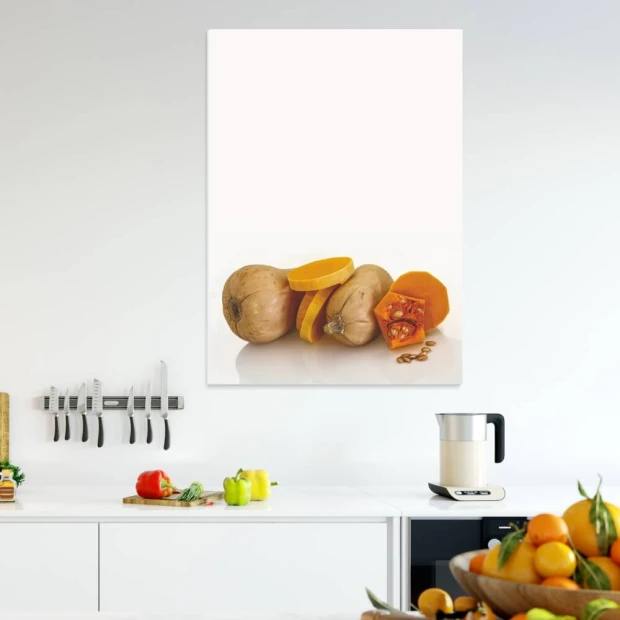 Dry-erase board for the kitchen featuring various zucchini shapes on a white background.