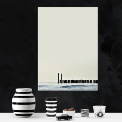 Dry-erase board sea 223 - Styled in a modern interior with dark walls and minimalist furniture.