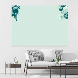 Dry-erase board 01X 059 abstract design - Styled in a modern living room with light walls and furniture in shades.