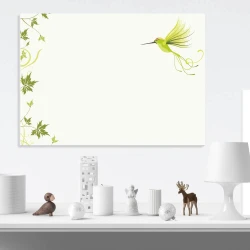 Dry-erase board 01X 063 Hummingbird - Features a graphic of a hummingbird in flight with leaves.