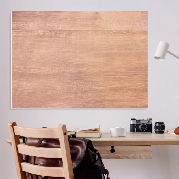 Dry-erase board 172 - Graphic design. Smooth wood-tone surface, no additional elements.