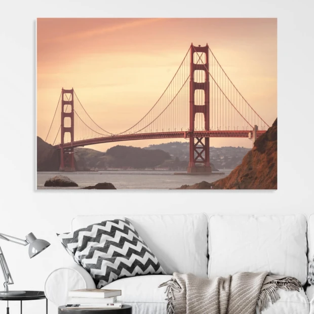 Golden Gate 234 whiteboard - Living room setup with light walls and neutral-colored furniture.