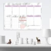 Weekly planner dry-erase board 413 - Office setup with light-colored walls and minimalist furniture.