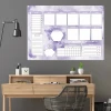Weekly planner dry-erase board 419 - Office setup with light-colored walls, wooden furniture, and a modern design.
