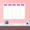 Weekly planner 400 dry-erase board - Office setup with light-colored walls and a white tabletop.