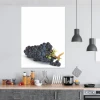 Dry-erase kitchen board with grape design 255 - features a bunch of grapes on a white background.