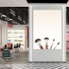 Dry-erase makeup board 257 - Styled in a hair salon with light-colored walls and modern furniture.