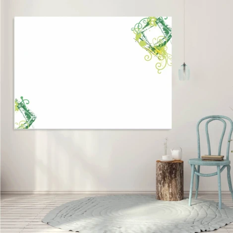 Dry-erase board 01X 052 abstract design - Styled in a bright room with white walls and wooden flooring.