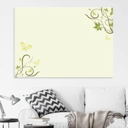 Dry-erase board 01X 061 with butterfly and leaf design on a light background.