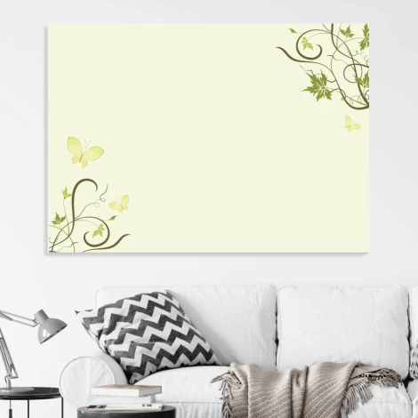 Dry-erase board 01X 061 with butterfly and leaf design on a light background.