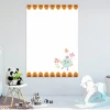 White dry-erase board 131 with a colorful chicken, flowers, and wavy border design.