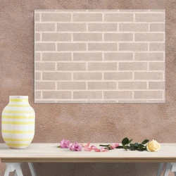 Dry-erase board 170 bricks - Office setup with beige walls and a light wood table.