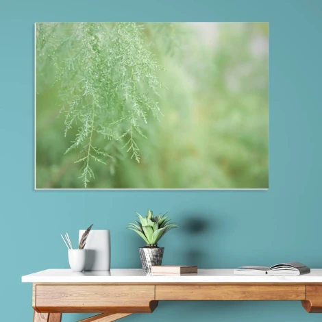 Dry-erase board 194 branch - Office setup with blue walls and light wooden furniture.