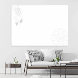 Dreamcatcher dry-erase board 286 - Styled in a modern living room with light-colored walls and minimalist furniture.