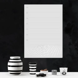 Weekly planner whiteboard 426 - Modern office setup with dark walls and minimalist furniture.