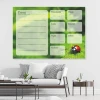 Weekly planner whiteboard ladybug 348 - Styled in a modern living room with light-colored walls.