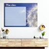 Day planner whiteboard dandelion 355 - Office setup with light walls and wooden furniture.