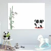 Dry-erase board for kids featuring a panda and bamboo design on a white background.