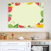 Dry-erase board for the kitchen featuring colorful fruits and vegetables on a light background. Design 539.