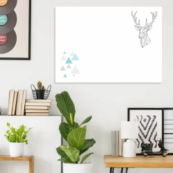 Dry-erase board deer 456 - Modern office setup with light-colored walls and minimalist furniture.