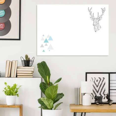 Dry-erase board deer 456 - Modern office setup with light-colored walls and minimalist furniture.