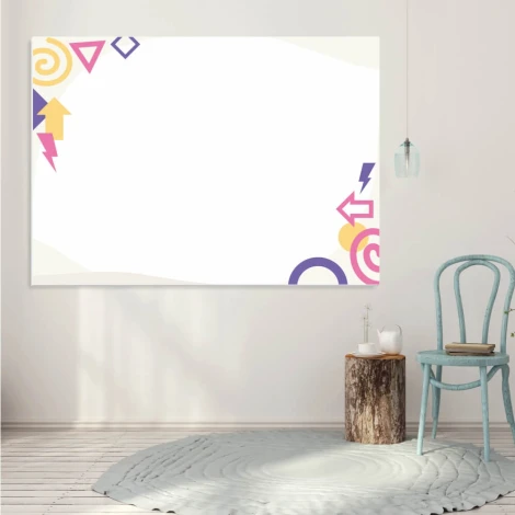 Dry-erase board patterns 489 - Styled in a bright room with neutral walls and wooden accents.