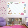 Unicorn dry-erase board for kids 525 - Features a graphic design with ice cream and donuts on a striped background.