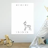 Dry-erase board for kids featuring a fawn design on a white background with simple outlines.