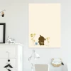 Dry-erase board for kids featuring a bear design, perfect for bright children\'s rooms with stylish furniture.