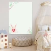 Dry-erase board for kids featuring a bunny design, perfect for a bright and pastel-themed children\'s room.